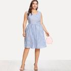 Shein Plus Mixed Striped Shell Dress