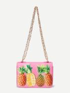 Shein Pineapple Print Pu Crossbody Bag