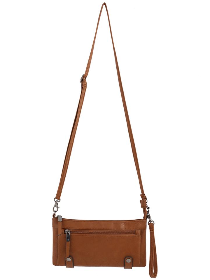 Shein Light Coffee Zipper Pu Satchel Bag