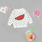 Shein Toddler Girls Watermelon & Polka Dot Print Sweatshirt