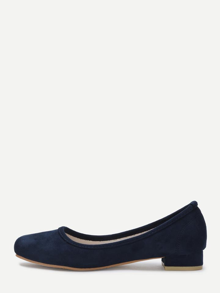 Shein Faux Blue Suede Ballet Flats