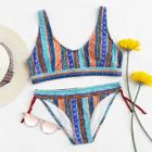 Shein Colorblock Tie Side Bikini Set