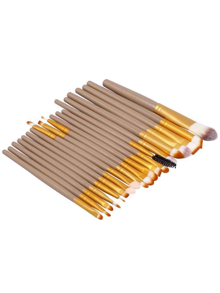 Shein Brown Gold 20pcs Makeup Brushs