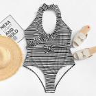 Shein Plus Striped Ruffle Swimsuit