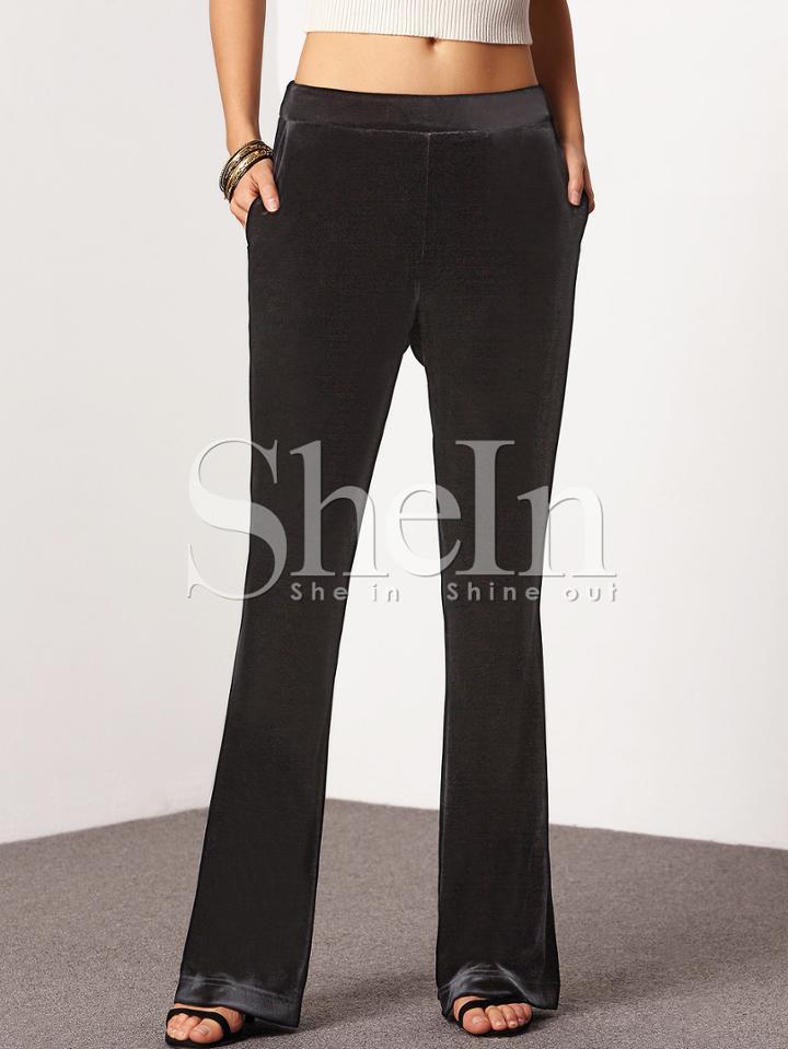 Shein Black Pocket Long Pants