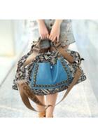 Rosewe Stylish Print Design Pu Patchwork Woman Handbags With Zipper