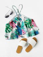 Shein Tropical Print Layered Cami Top