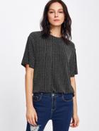 Shein Ribbed Knit Glitter Top