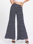 Shein Striped Jersey Palazzo Pants
