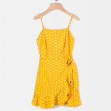 Shein Ruffle Trim Spot Cami Dress