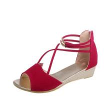 Shein Cross Strap Back Zipper Sandals