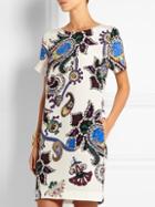 Shein White Short Sleeve Pockets Print Shift Dress