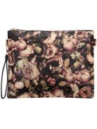 Shein Multicolor Rose Print Clutch Bag