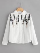 Shein Stereo Embroidery Shirt