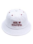 Shein White Letter Embroidery Wide Brim Hat