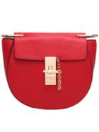 Shein Red Key Buckle Semicircle Pu Shoulder Bag