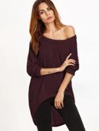 Shein Dip Hem Longline T-shirt
