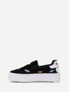 Shein Black Eye Printed Flatform Sneakers