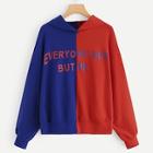 Shein Cut And Sew Letter Hoodie