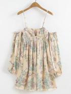 Shein Cold Shoulder Shirred Detail Dress