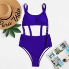 Shein Eyelet Buckle Cut-out Swimsuit