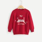 Shein Toddler Girls Christmas Elk Print Sweater