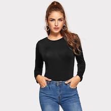 Shein Slim Fitted Solid T-shirt