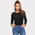 Shein Slim Fitted Solid T-shirt