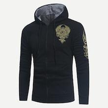 Shein Men Random Print Hooded Sweatshirt