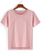Shein Triangle Binding High Low T-shirt