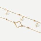 Shein Clover Design Layered Chain Anklet