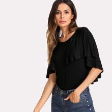 Shein Cloak Sleeve Solid Tee