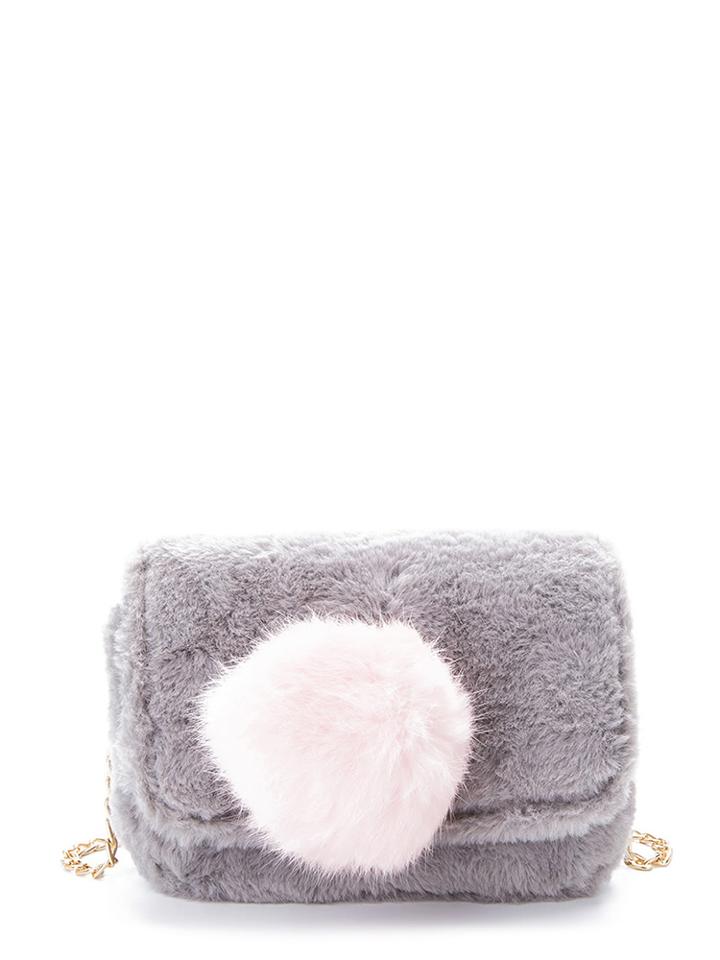 Shein Faux Fur Chain Flap Bag