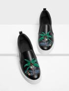 Shein Tropical Pattern Slip On Sneakers