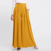 Shein Pleated Zip Back Wide Leg Pants