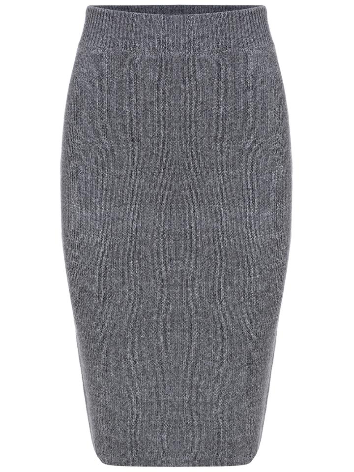 Shein Grey Slim Split Sweater Skirt