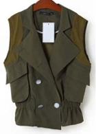 Rosewe Novel Design Sleeveless Double Breasted Vest With Button