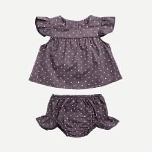 Shein Girls Polka Dot Top With Shorts