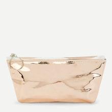 Shein Metallic Makeup Bag With Ring