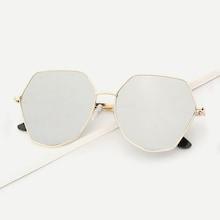 Shein Men Irregular Frame Mirror Lens Sunglasses