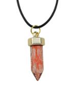 Shein Red Resin Pen Pendant Necklace