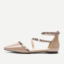 Shein Pointed Toe Studded Decor Flats