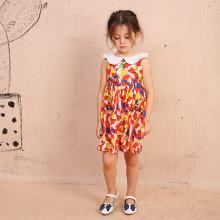Shein Girls Ginkgo Biloba Print Dress
