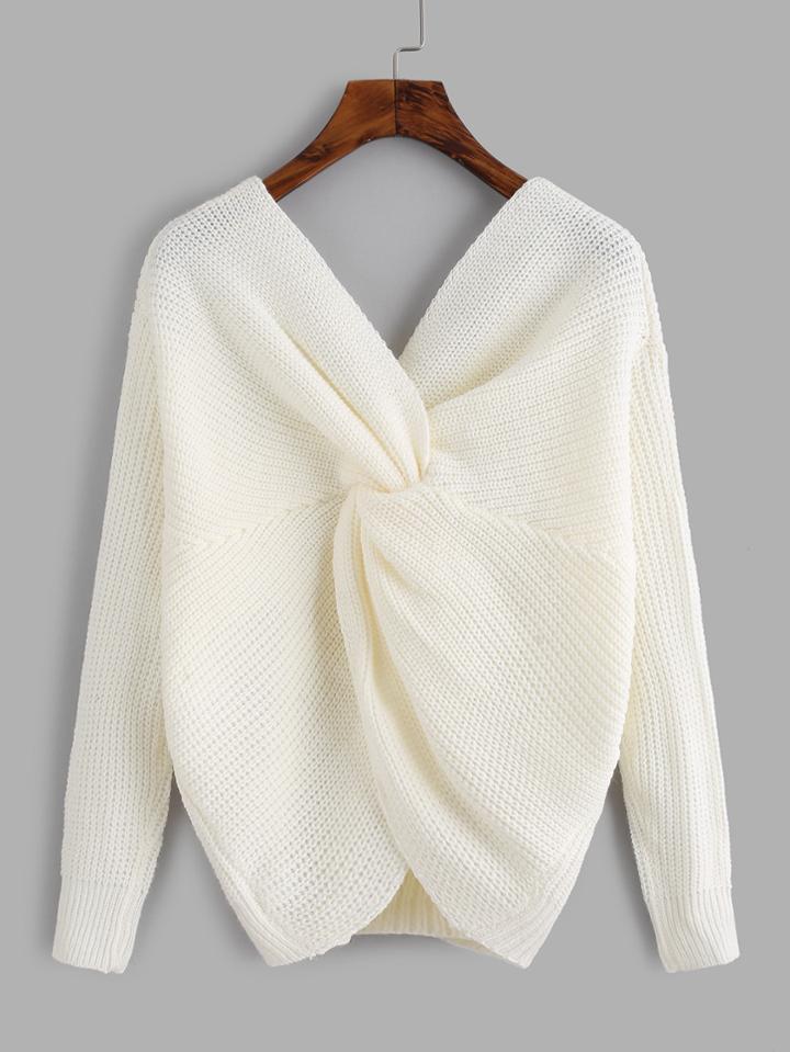 Shein Twist Detail Infinity Sweater