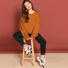 Shein Plus Drop Shoulder Pullover
