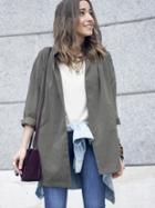 Shein Slit Side Belt Coat