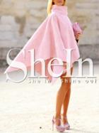 Shein Pink Asymmetric Cape Coat