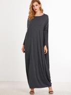 Shein Heather Grey Maxi Cocoon Dress