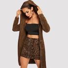 Shein Pocket Patched Solid Teddy Coat