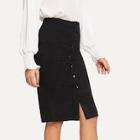 Shein Button Front Split Bodycon Skirt